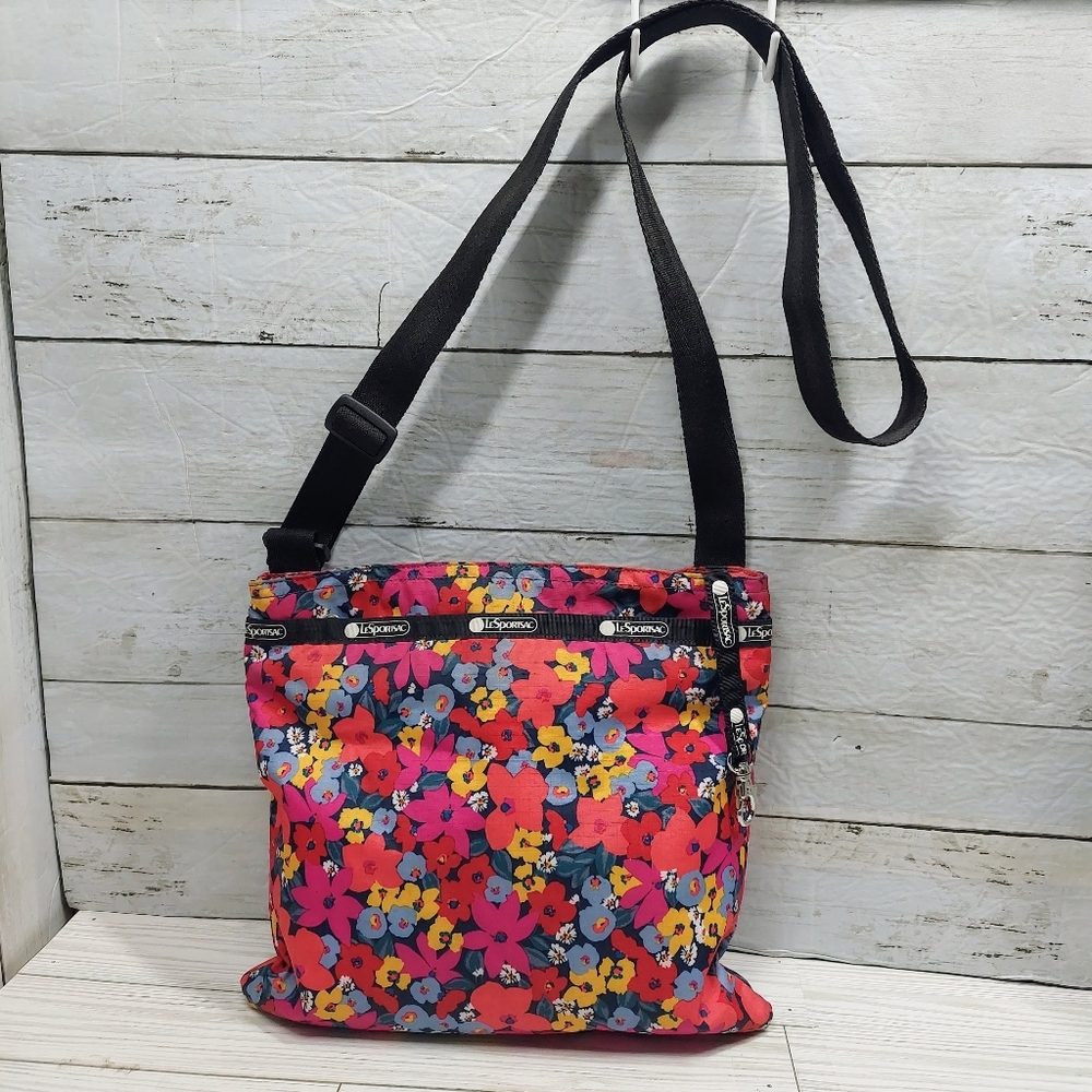 Lesportsac Madison Slim Bright Isle Floral Crossbody Med Bag